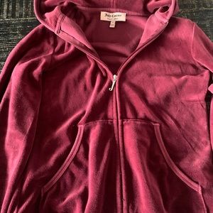 Juicy Couture velour zip up sweater